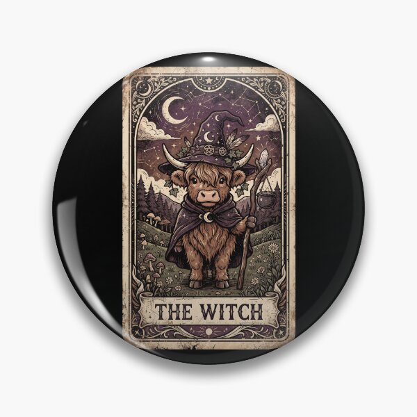 Item preview, Highland Cow Witch Halloween Vintage Tarot Card Occult Goth designed and sold by MTRBSK11.