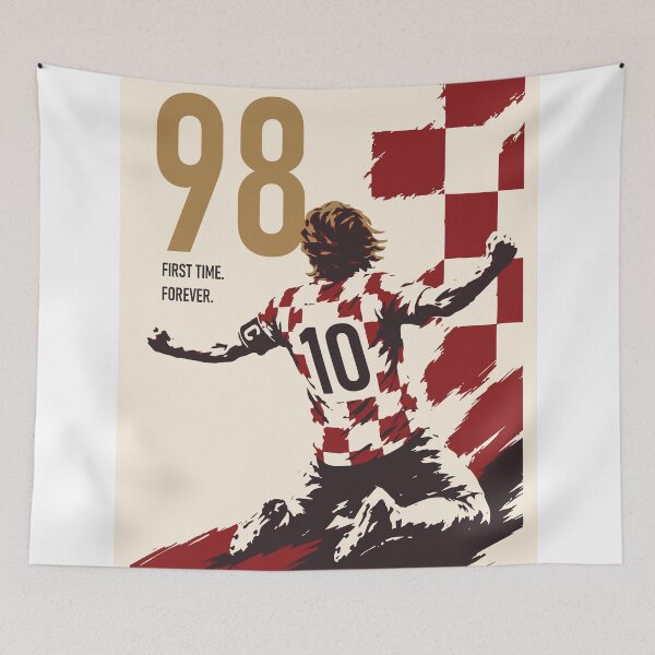 Item preview, 1998 Football Wall Art | Number 10 Soccer Celebration Poster | First Time Forever Print | Croatia Inspired Football Art designed and sold by Studio pod Burom.
