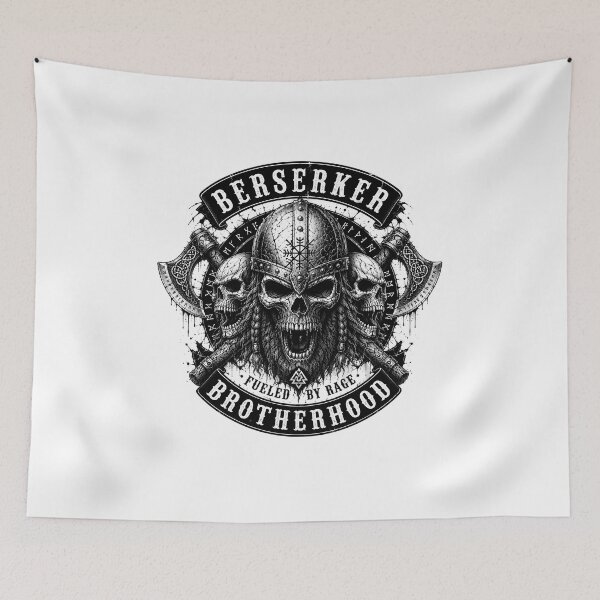 Item preview, Berserker Brotherhood – Viking Skull | Fueled by Rage designed and sold by Bizon2910.