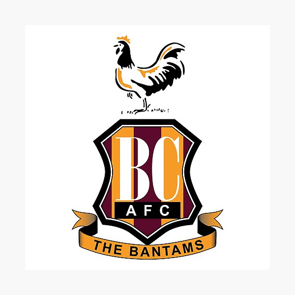 Item preview, Bradford City AFC The Bantams Football Logo Design designed and sold by alfistyahri7.