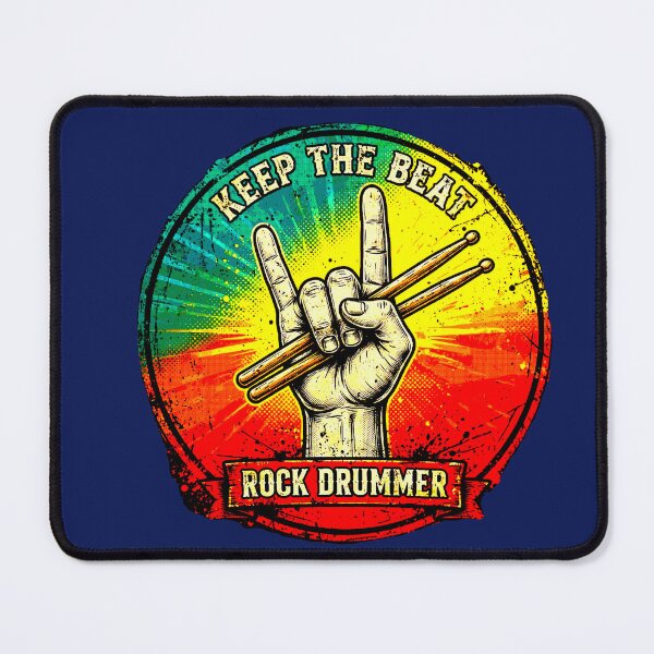 Item preview, Rock Drummer | Vintage Design Hand with Retro Drumsticks designed and sold by AstronautMerch.