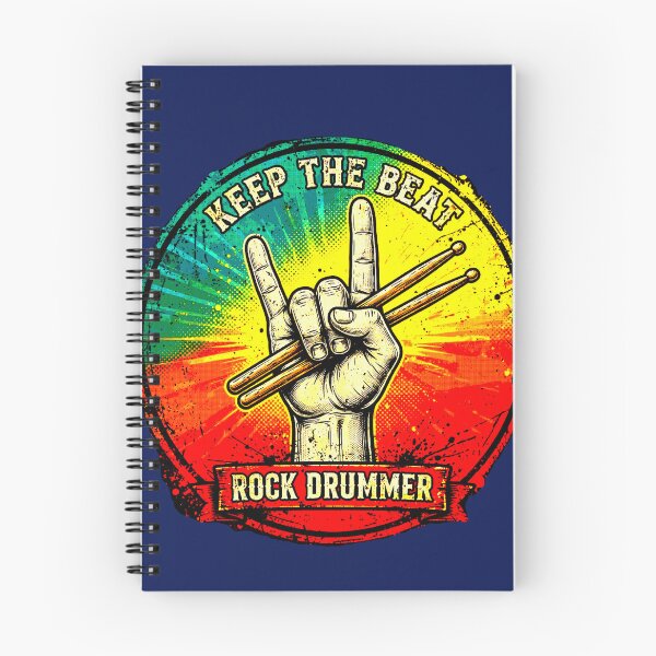 Item preview, Rock Drummer | Vintage Design Hand with Retro Drumsticks designed and sold by AstronautMerch.
