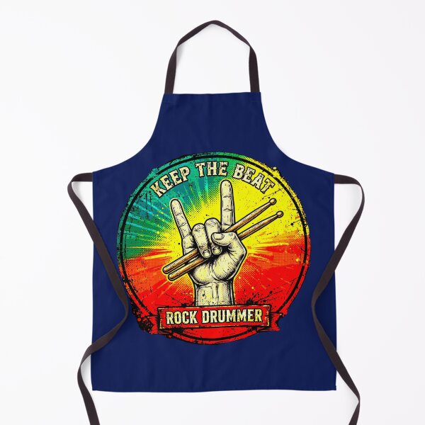 Item preview, Rock Drummer | Vintage Design Hand with Retro Drumsticks designed and sold by AstronautMerch.