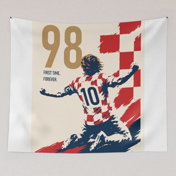 Item preview, 1998 Football Art | Number 10 Soccer Celebration Print | First Time Forever Print | Croatia Inspired Football Art designed and sold by Studio pod Burom.