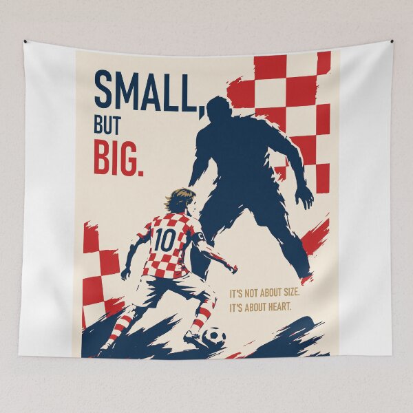 Item preview, Small But Big Football Art | Number 10 Soccer Player Print | It’s Not About Size It’s About Heart | Inspirational Football Print designed and sold by Studio pod Burom.