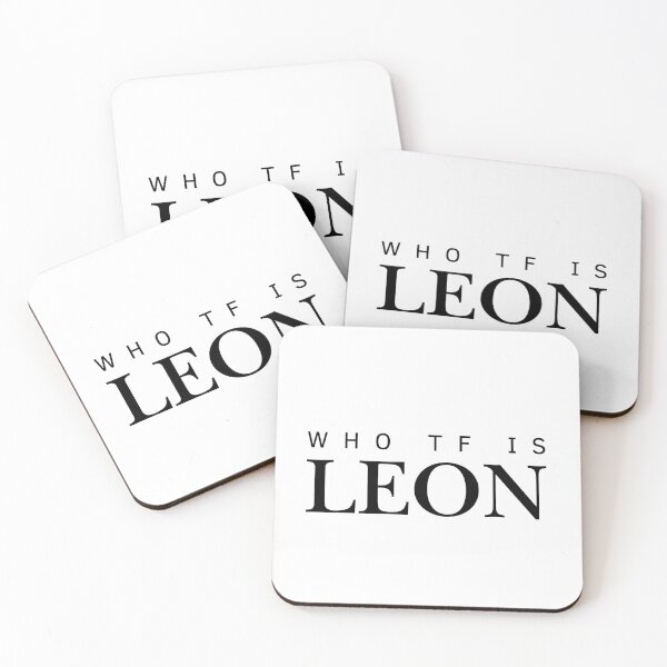 Item preview, Who TF Is Leon funny minimalist text designed and sold by eMKa82.