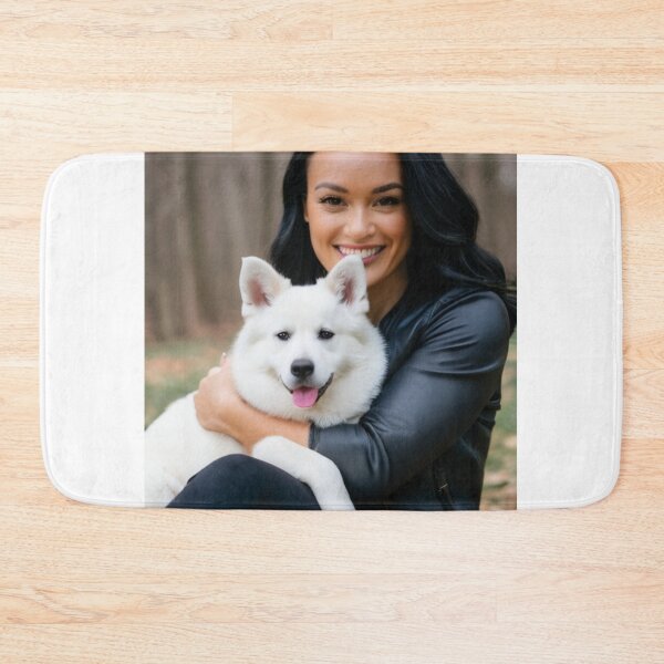 Item preview, Portrait - Woman and Samoyed Dog, Joyful Autumnal Bond designed and sold by World-Pets.