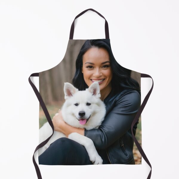 Item preview, Portrait - Woman and Samoyed Dog, Joyful Autumnal Bond designed and sold by World-Pets.