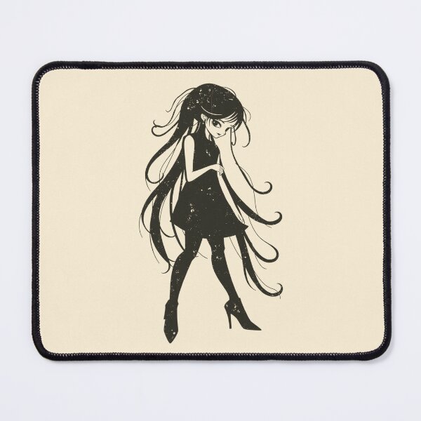 Item preview, Gothic Anime Girl Long Hair Silhouette designed and sold by ERODED SELF.