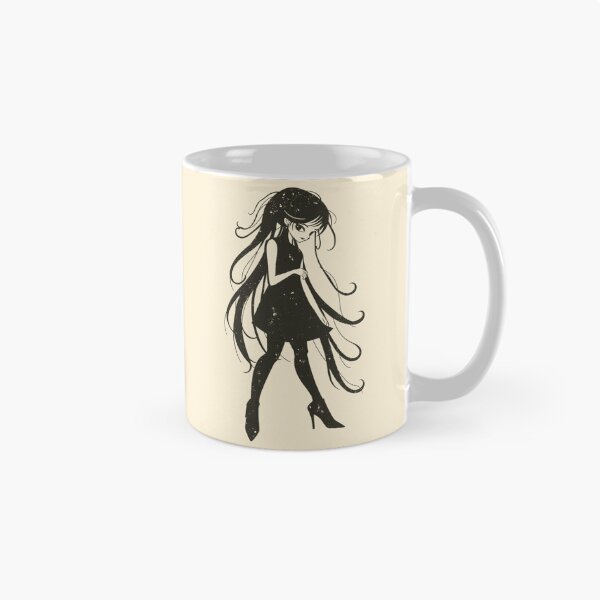 Item preview, Gothic Anime Girl Long Hair Silhouette designed and sold by ERODED SELF.