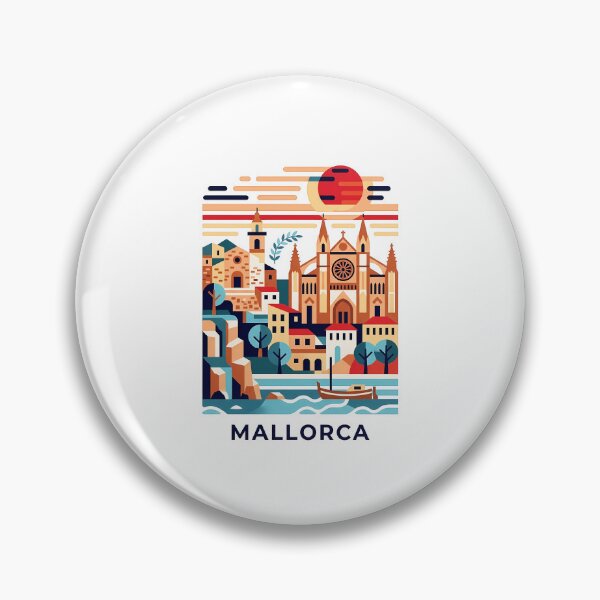 Item preview, Mallorca Spain Travel Souvenir - La Seu Cathedral & Mediterranean Coast Art designed and sold by OzzFrequency.