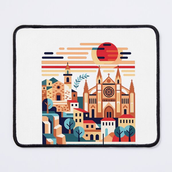 Item preview, Mallorca Spain Travel Souvenir - La Seu Cathedral & Mediterranean Coast Art designed and sold by OzzFrequency.