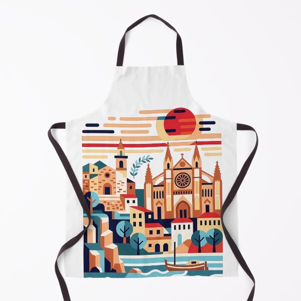Item preview, Mallorca Spain Travel Souvenir - La Seu Cathedral & Mediterranean Coast Art designed and sold by OzzFrequency.
