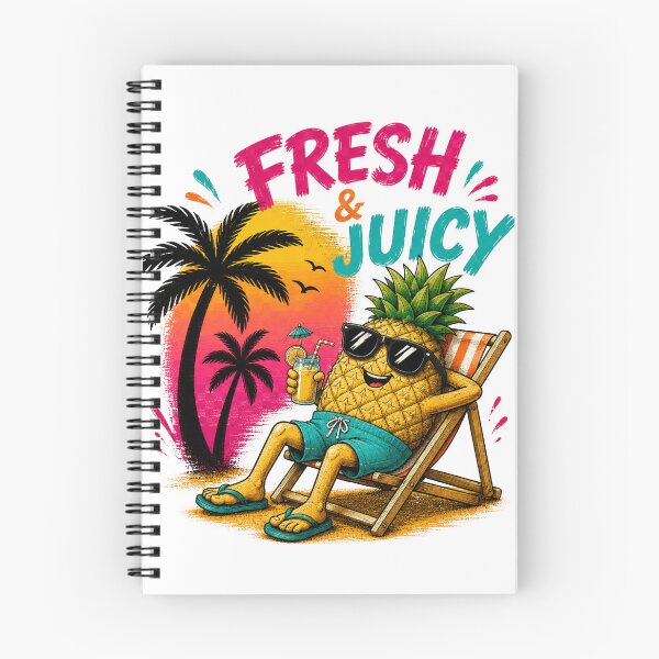 Item preview, Fresh & Juicy Pineapple – Funny Summer Beach Vibes | Cute Tropical Vacation Cartoon designed and sold by LittleGinnyArt.