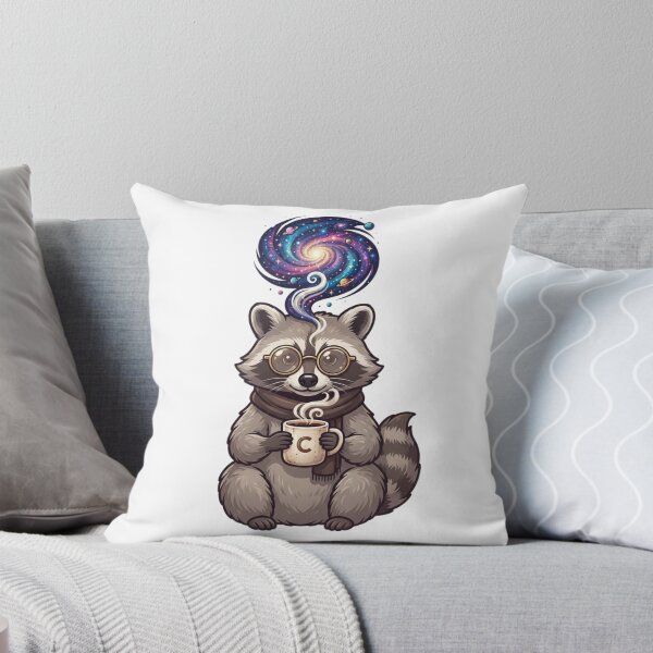 Item preview, Cosmic Coffee Raccoon Cute Animal Lover Gift Classic T-Shirt designed and sold by Art Wave Studio.