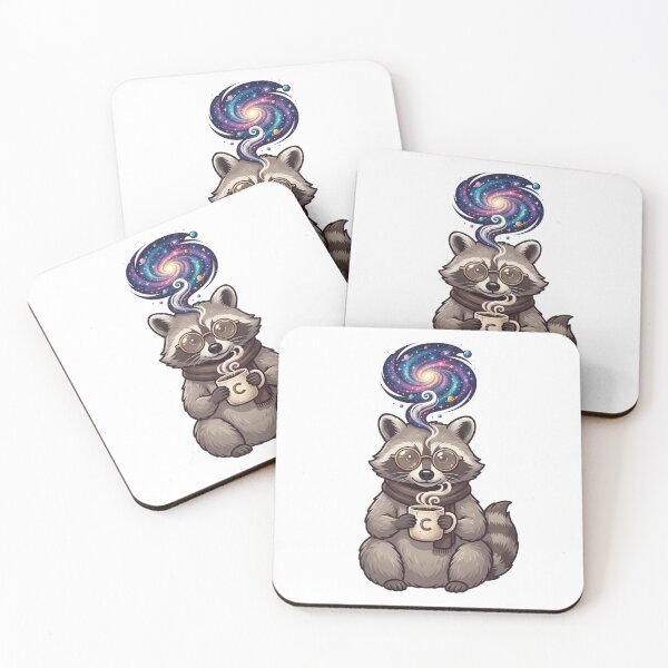 Item preview, Cosmic Coffee Raccoon Cute Animal Lover Gift Classic T-Shirt designed and sold by Art Wave Studio.