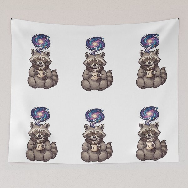 Item preview, Cosmic Coffee Raccoon Cute Animal Lover Gift Classic T-Shirt designed and sold by Art Wave Studio.