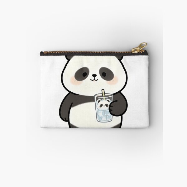 Item preview, Grumpy Chubby Panda With Boba Tea designed and sold by a575642903.