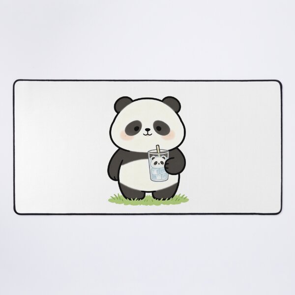 Item preview, Grumpy Chubby Panda With Boba Tea designed and sold by a575642903.