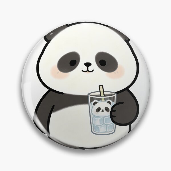 Item preview, Grumpy Chubby Panda With Boba Tea designed and sold by a575642903.