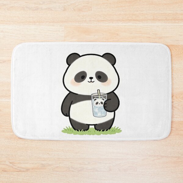 Item preview, Grumpy Chubby Panda With Boba Tea designed and sold by a575642903.
