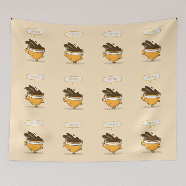 Item preview, Coffee Cup on the Go Orange Korean designed and sold by DJCartoonDesigns.