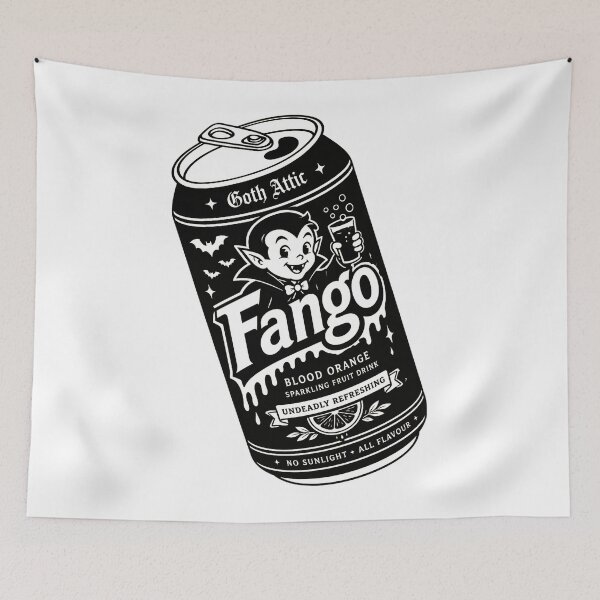 Item preview, Fango Blood Orange Soda | Gothic Soft Drink Can Illustration | Vintage Tattoo Style | Goth Attic designed and sold by gothattic.
