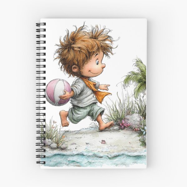 Item preview, Cute boy  with a ball – whimsical design designed and sold by Lines, forms and colors.