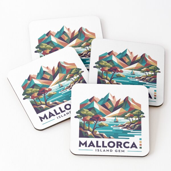 Item preview, Mallorca Spain Travel Souvenir - La Seu Cathedral & Mediterranean Coast Art designed and sold by OzzFrequency.