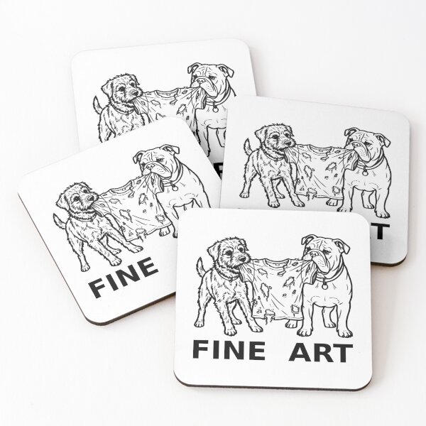 Item preview, Fine Art Funny Dogs Chewing Shirt Distressed Fashion Parody designed and sold by The Bold Line Studio.