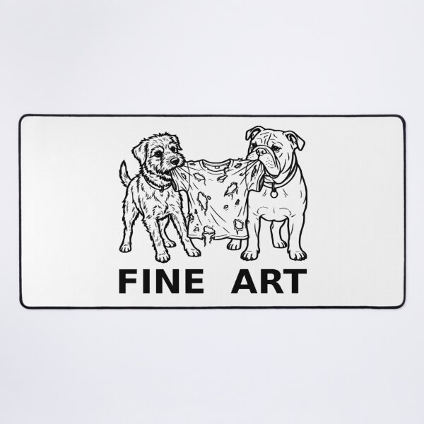 Item preview, Fine Art Funny Dogs Chewing Shirt Distressed Fashion Parody designed and sold by The Bold Line Studio.