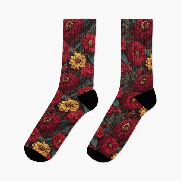 Item preview, Flourishing Zinnia Floral  - Botanical Garden Pattern - Gifts For Boyfriend designed and sold by RoyalStarsPatts.