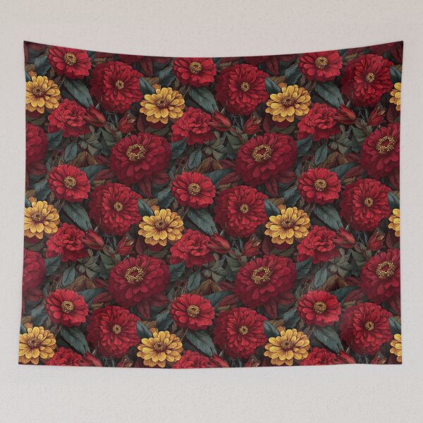 Item preview, Flourishing Zinnia Floral  - Botanical Garden Pattern - Gifts For Boyfriend designed and sold by RoyalStarsPatts.