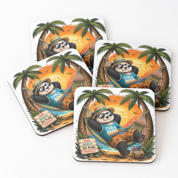 Item preview, Chill Mode Panda – Cute Summer Beach Vibes | Funny Vacation Animal Cartoon designed and sold by LittleGinnyArt.