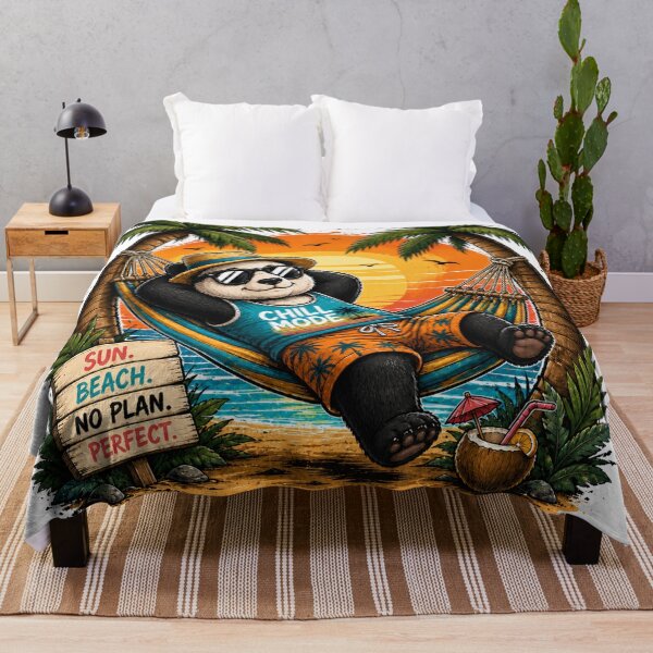 Item preview, Chill Mode Panda – Cute Summer Beach Vibes | Funny Vacation Animal Cartoon designed and sold by LittleGinnyArt.