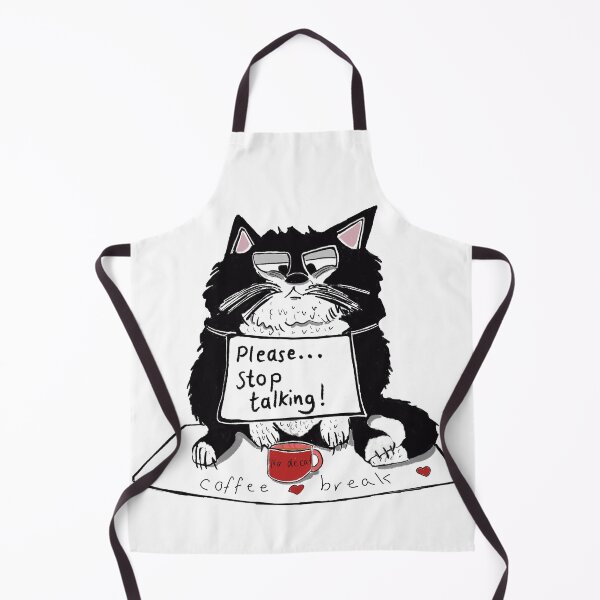 Item preview, Tuxedo cat on coffee break demands "Please... Stop talking!" designed and sold by KPlayerAdhder.
