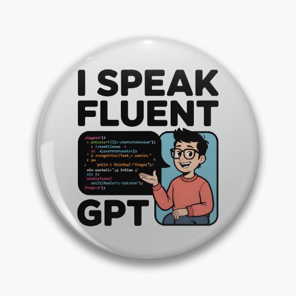 Item preview, I Speak Fluent GPT – Funny AI Programmer Humor Design designed and sold by Jollys-ArtShop.