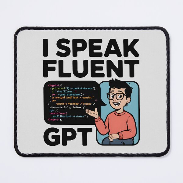 Item preview, I Speak Fluent GPT – Funny AI Programmer Humor Design designed and sold by Jollys-ArtShop.