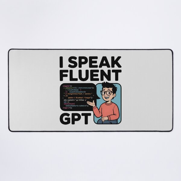 Item preview, I Speak Fluent GPT – Funny AI Programmer Humor Design designed and sold by Jollys-ArtShop.