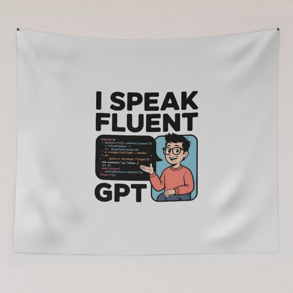 Item preview, I Speak Fluent GPT – Funny AI Programmer Humor Design designed and sold by Jollys-ArtShop.