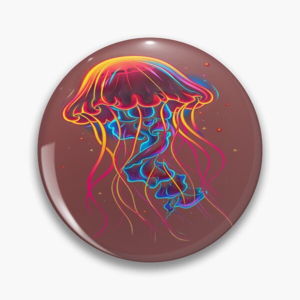 Item preview, The Luminous Dancer of the Cosmic Abyss, Neon Rainbow Medusa - Psychedelic Art with Multicolored Luminous Tentacles designed and sold by RAYBIL.