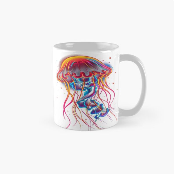 Item preview, The Luminous Dancer of the Cosmic Abyss, Neon Rainbow Medusa - Psychedelic Art with Multicolored Luminous Tentacles designed and sold by RAYBIL.