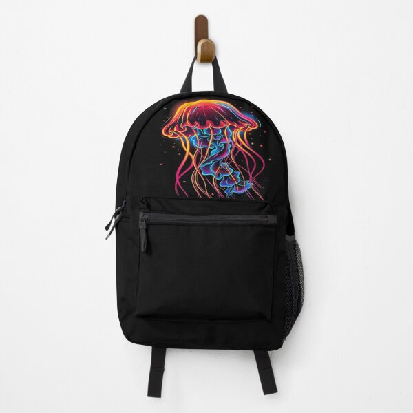 Item preview, The Luminous Dancer of the Cosmic Abyss, Neon Rainbow Medusa - Psychedelic Art with Multicolored Luminous Tentacles designed and sold by RAYBIL.