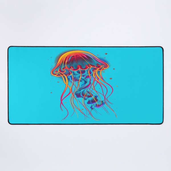 Item preview, The Luminous Dancer of the Cosmic Abyss, Neon Rainbow Medusa - Psychedelic Art with Multicolored Luminous Tentacles designed and sold by RAYBIL.