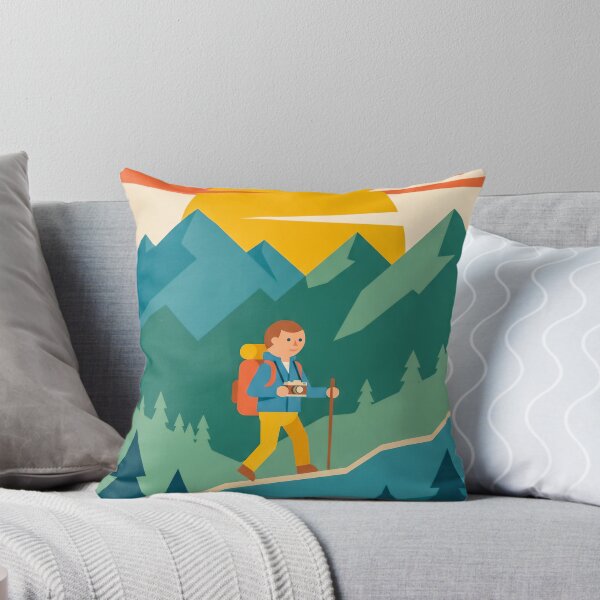 Item preview, Hiking Adventure Mountain Sunset Illustration designed and sold by hattie's.