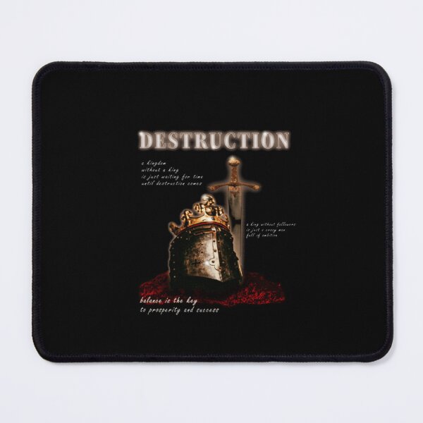 Item preview, Destruction and Balance - Medieval Knight Helmet and Sword Streetwear designed and sold by AlwinEckertArt.