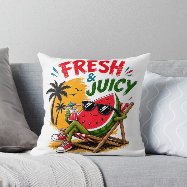 Item preview, Fresh & Juicy Watermelon | Funny Summer Fruit Cartoon with Sunglasses designed and sold by LittleGinnyArt.