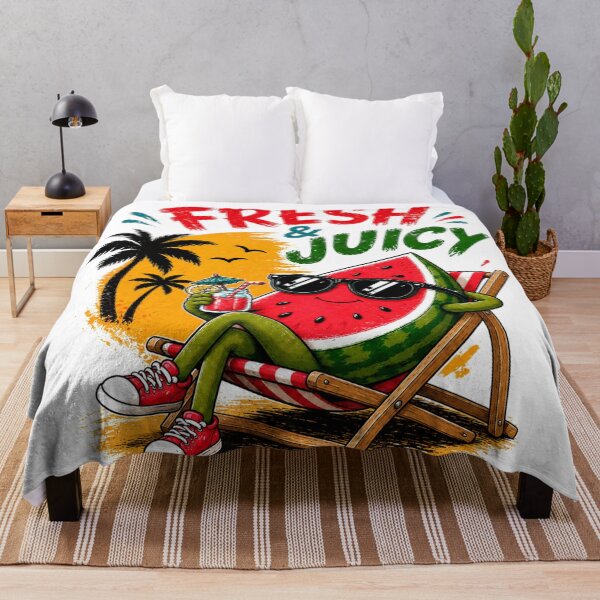 Item preview, Fresh & Juicy Watermelon | Funny Summer Fruit Cartoon with Sunglasses designed and sold by LittleGinnyArt.