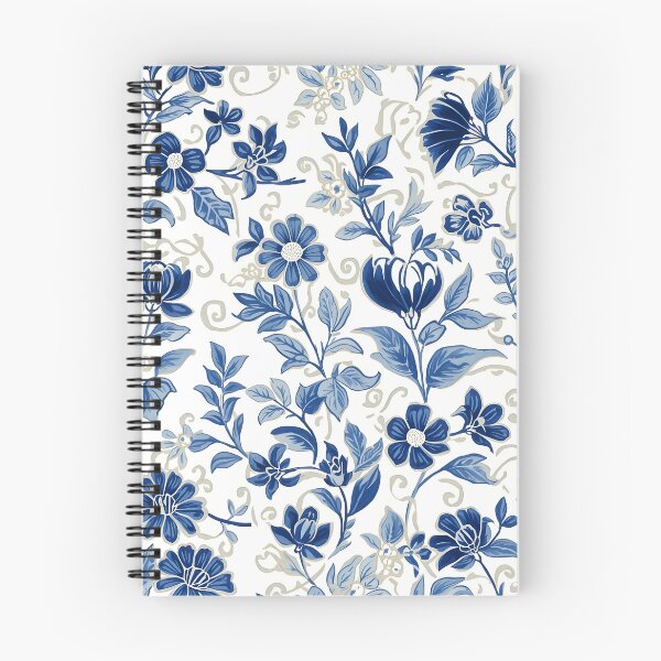 Item preview, Elegant Blue Floral Botanical Pattern Peranakan Inspired Design designed and sold by GrinGalore.