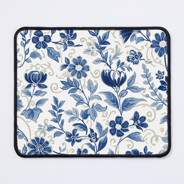 Item preview, Elegant Blue Floral Botanical Pattern Peranakan Inspired Design designed and sold by GrinGalore.